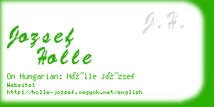 jozsef holle business card